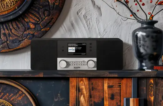 Eleganckie radio TechniSat z funkcją polskie radio internetowe, idealne do każdego wnętrza.