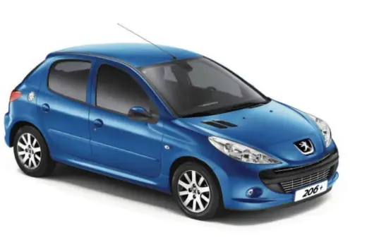 Błękitny Peugeot 206 1.4 benzyna, gotowy na miejskie przygody.