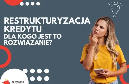 Młoda kobieta zastanawia się nad **restrukturyzacją kredytu**. Czy to rozwiązanie dla Ciebie?