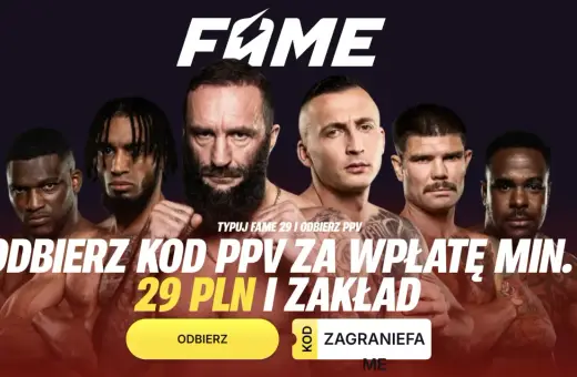 Fame MMA 29: odbierz kod PPV za min. 29 PLN. Zobacz galę i obstawiaj!