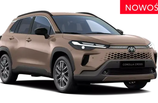 Nowa Toyota Corolla Cross w kolorze brązowym, stylowa i ekologiczna toyota hybryda, idealna na miejskie wyprawy.