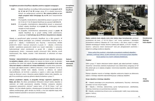 Na zdjęciu z-03 widać składowisko złomu z widocznymi kodami 17 04 05 i 16 01 17.