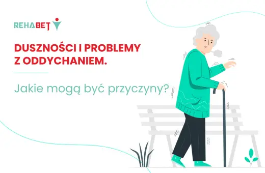 Starsza kobieta z laską doświadcza duszności. Dowiedz się, jak pokonać duszności w nerwicy i problemy z oddychaniem.