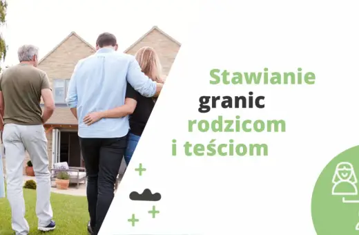 Para młoda z rodzicami przed domem. Jak postawić granice toksycznej teściowej i rodzicom.