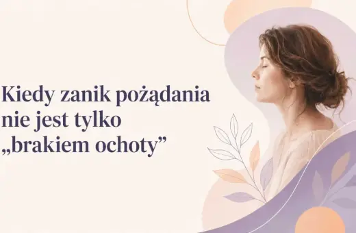 Kobieta z zamkniętymi oczami, symbolizująca spokój i wewnętrzne odczucia, gdy zanik pożądania to coś więcej niż brak ochoty. Somatyka pomaga zrozumieć ciało.