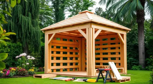 Altana z palet: tani, łatwy projekt DIY poradnik krok po kroku