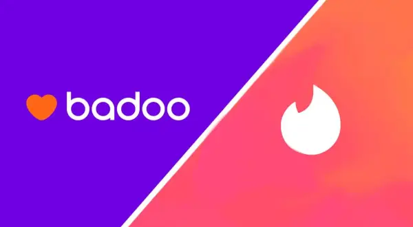 Logo Badoo i Tinder obok siebie. Wybór aplikacji randkowych: tinder czy badoo?