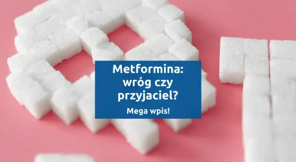 Kostki cukru ułożone w kształt serca, symbolizujące walkę z cukrzycą. Metformina, lek na cukrzycę, może być kluczem do zdrowia.