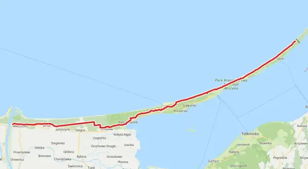 Trasa rowerowa Velo R10 wzdłuż wybrzeża, od Mikoszewa przez Stegnę, aż po Park Krajobrazowy Wysoczyzny Elbląskiej.
