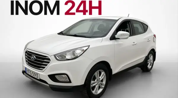 Vit Hyundai ix35, hemleverans inom 24h i Sverige. Inga problem med denna bil!