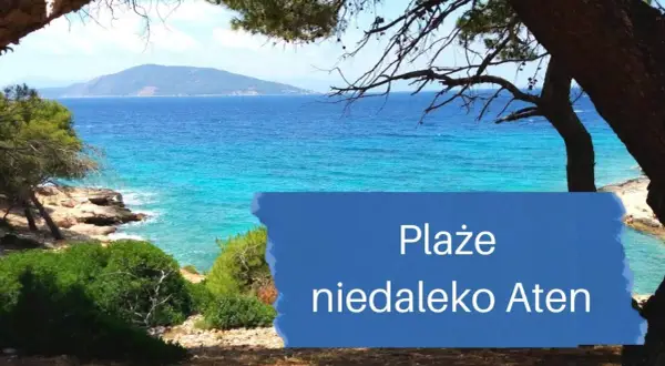 Piękne plaże niedaleko Aten, z turkusową wodą i zielonymi wzgórzami w tle. Idealne miejsce na relaks.