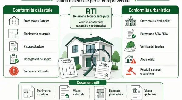 Guida per come verificare la regolarità urbanistica di un immobile, confrontando stato reale, planimetrie e titoli edilizi.