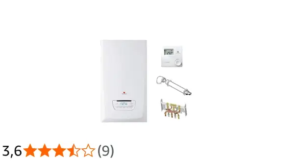 Chaudière Saunier Duval ThemaPlus Condens F25, thermostat et accessoires. Avis client : 3,6 étoiles.