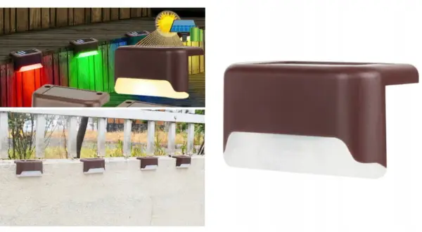 Elegancka lampa solarna schodowa, która rozświetli Twoje schody i taras. Dostępna w różnych kolorach.
