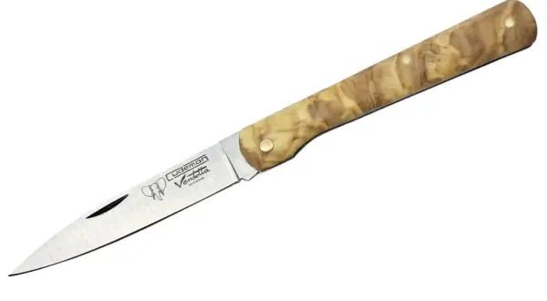 Navaja Cudeman Vendetta con hoja de acero mova y mango de olivo.