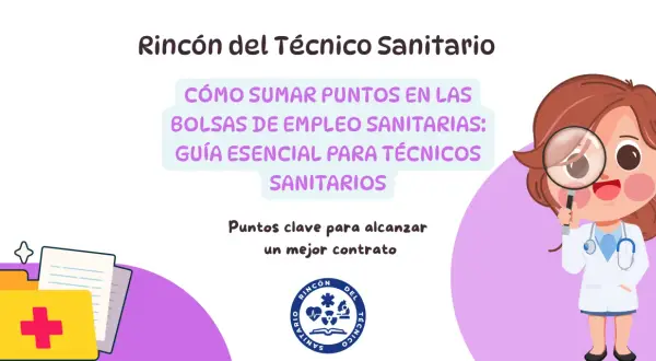 Guía para sumar puntos en bolsas de empleo sanitarias. Aprende cómo los cursos y la salud influyen en tu contrato.