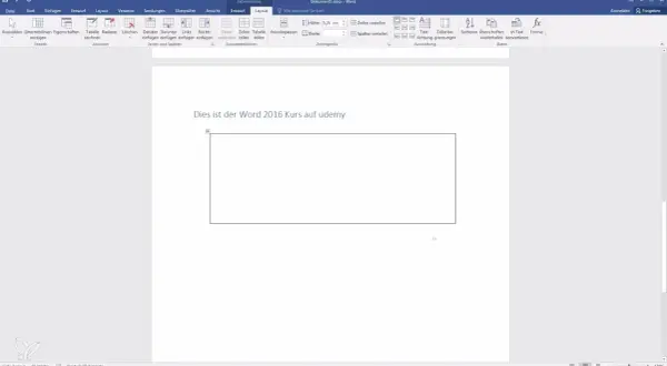 Widok edytora tekstu Word, pokazujący menu "Tabela" z opcjami jak zrobić ramkę w Wordzie, w tym "Zaznacz", "Rysuj tabelę" i "Obramowania".