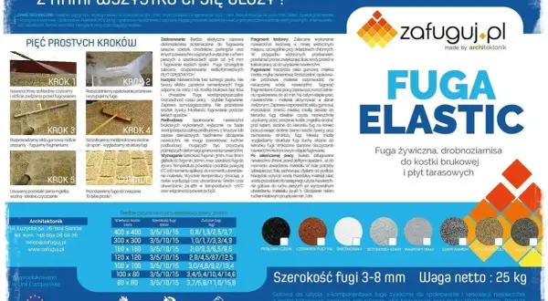 Fuga żywiczna do kostki brukowej i płyt tarasowych. Podłogi epoksydowe z fugą Elastic.