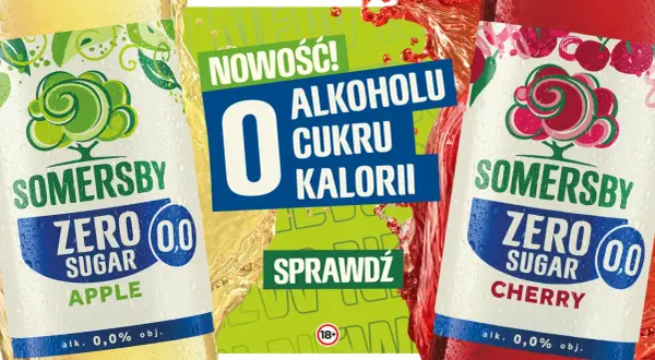 Nowość! Somersby Zero Apple i Cherry – pyszne smaki bez cukru i kalorii. Sprawdź!