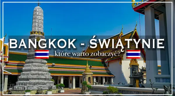 Wielka wieża i złote dachy świątyń w Bangkoku, stolicy **Siam**. Piękne miejsce do odkrycia.