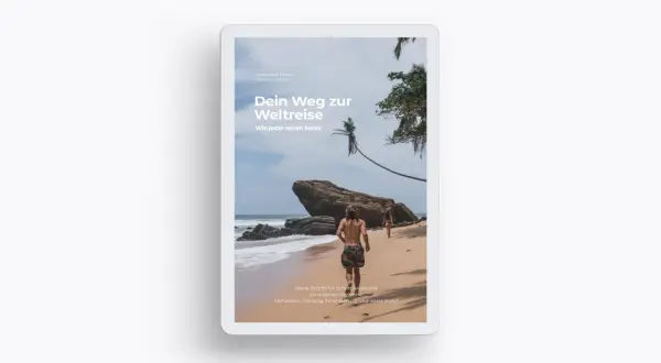 Erfahrungen für dein Around the World Ticket: Ein Mann und eine Frau laufen am Strand. Das E-Book "Dein Weg zur Weltreise" bietet Motivation, Planung & Finanzierung.