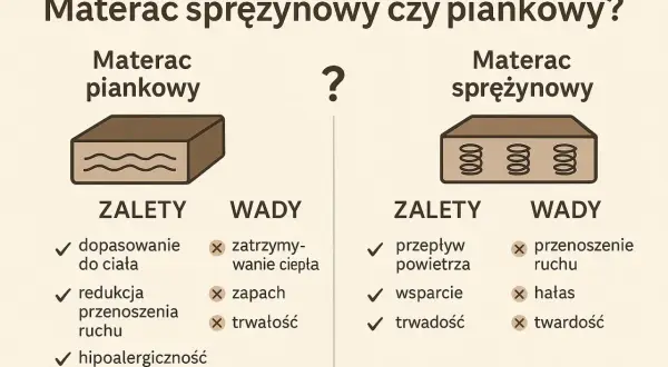 Materac piankowy czy sprężynowy? Który zapewni Ci zdrowy sen?