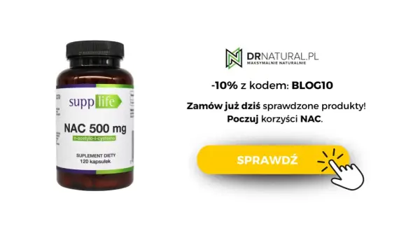 Suplement diety NAC 500 mg (n-acetylocysteina) w kapsułkach. Zamów i poczuj korzyści NAC! -10% z kodem BLOG10.
