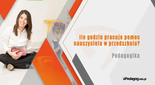 Uśmiechnięta pomoc nauczyciela w przedszkolu gra na ukulele dla dziecka.