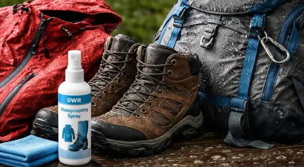 Wodoodporny spray DWR do konserwacji odzieży i obuwia outdoorowego, jak prać Gore-Tex, by zachować jego właściwości.