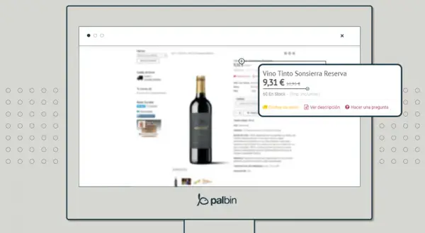 Detalle de producto: botella de vino tinto Sonsierra Reserva a 9,31€, en stock.