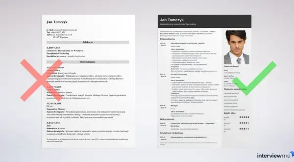 Jan Tomczyk, doświadczony koordynator sprzedaży, prezentuje swoje CV. Wzór dokumentu zawiera dane kontaktowe, wykształcenie, doświadczenie zawodowe i kluczowe umiejętności.