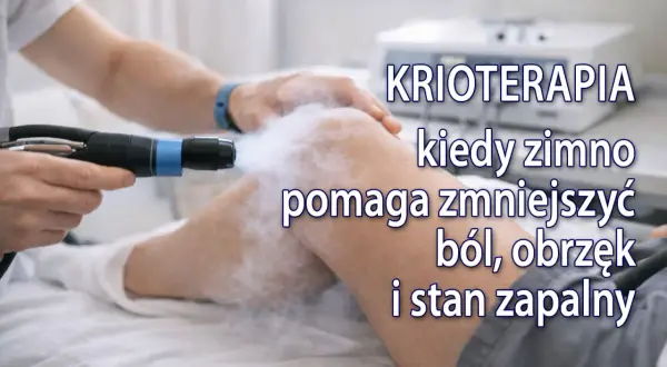 Krioterapia: zimno pomaga zmniejszyć ból, obrzęk i stan zapalny. Zabieg na kolano.