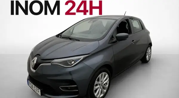 Mörkgrå begagnad Zoe, redo för hemleverans inom 24h i Sverige. En stilren elbil från Renault.