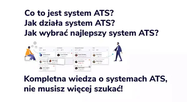 Grafika przedstawia interfejs systemu ATS, gdzie widać etapy rekrutacji kandydatów. Poznaj system ATS i usprawnij proces zatrudniania.