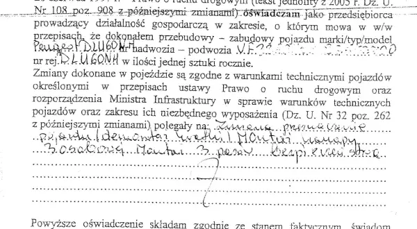 Oświadczenie kiedy auto zostało sprowadzone - jak uniknąć problemów prawnych