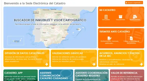 Portal del Catastro español. Busca información catastral, realiza trámites y consulta el valor de referencia de inmuebles.