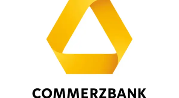 Commerzbank Logo. Hier finden Sie Commerzbank Rezensionen und Informationen zur Bank.