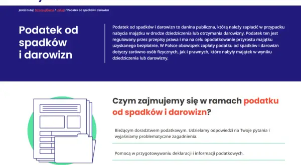 Strona Lex4you wyjaśnia zasady podatku od spadków i darowizn, oferując doradztwo i pomoc w formalnościach.