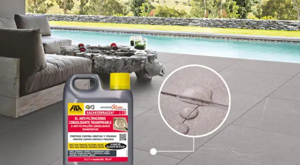 Protector para construir terraza elevada de obra, ideal para proteger contra grietas y fisuras en exteriores.
