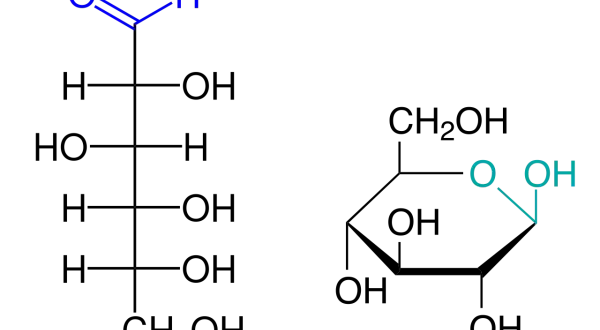 Chemische Strukturformeln: Formaldehyd (links) und Wasserstoffperoxid (rechts), relevant für den Benedict-Test.