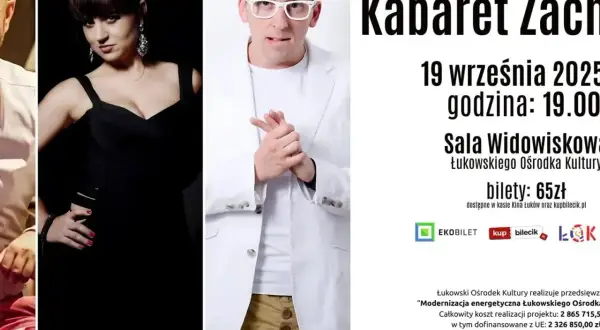 Kobieta i mężczyzna w strojach kabaretowych. Bilety na kabarety dostępne online i w kasie kina.