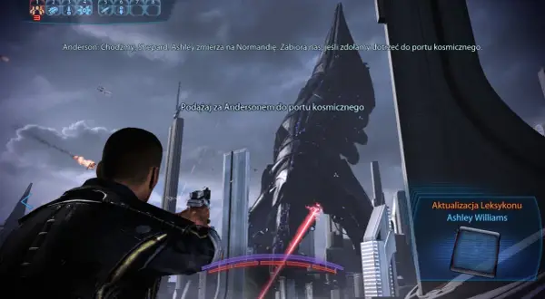 Shepard podąża za Andersonem do portu kosmicznego, by uciec przed zagrożeniem. Ten moment z Mass Effect 3 poradnik pokazuje kluczową scenę.
