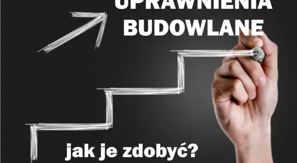 Droga do zdobycia uprawnień budowlanych elektrycznych. Ręka rysuje schody kariery i strzałkę w górę.