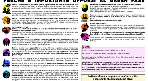Il Green Pass è uno strumento classista che lede il diritto al lavoro, perché non riesco a toccare le punte dei piedi.