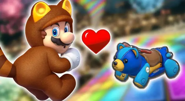 Mario im Tanuki-Kostüm und ein Teddybär-Kart – die beste Mario Kart 8 Deluxe Combo für süße Siege!
