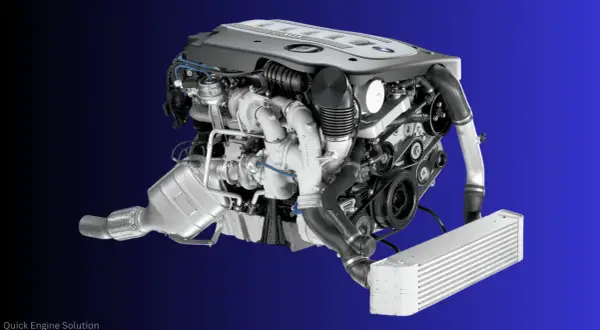 Silnik BMW M57 z podwójnym turbodoładowaniem i intercoolerem, gotowy do montażu.
