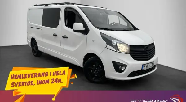 Vit Opel Vivaro, redo för leverans i hela Sverige inom 24h. Inga problem med denna bil!