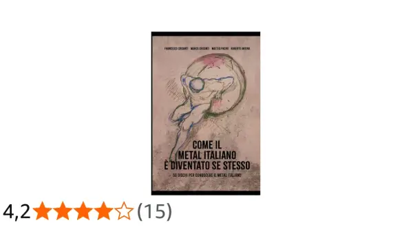 Copertina libro "Come il metal italiano è diventato se stesso", 50 dischi per conoscere le band metal italiane.