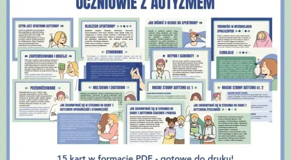 Uczniowie z autyzmem: poznaj spektrum, stimowanie, echolalię i mocne strony. Zrozumienie syndromu autyzmu to klucz do wsparcia.