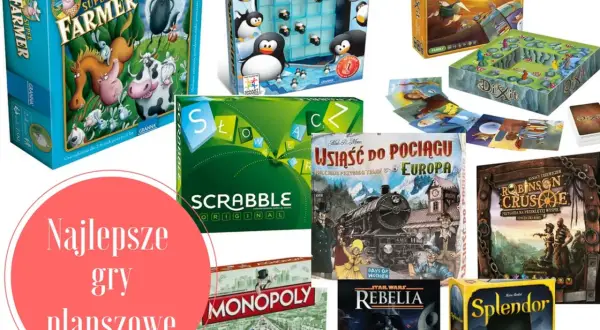 Kolekcja planszówek: Super Farmer, Pingwiny, Dixit, Scrabble, Monopoly, Wsiąść do Pociągu, Rebelia, Splendor. Idealne gry dla 4 osób w domu.